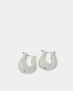 Forcast Goulbury Hoop Earrings Silver Clearance