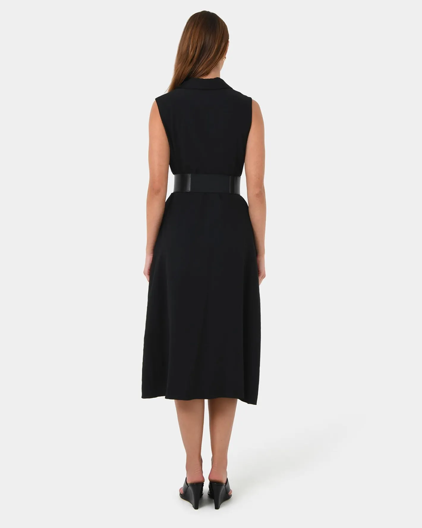 Forcast Goulbury Midi Dress Black Outlet