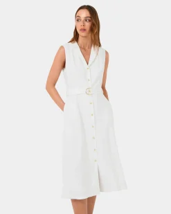 Forcast Goulbury Midi Dress Ivory Hot