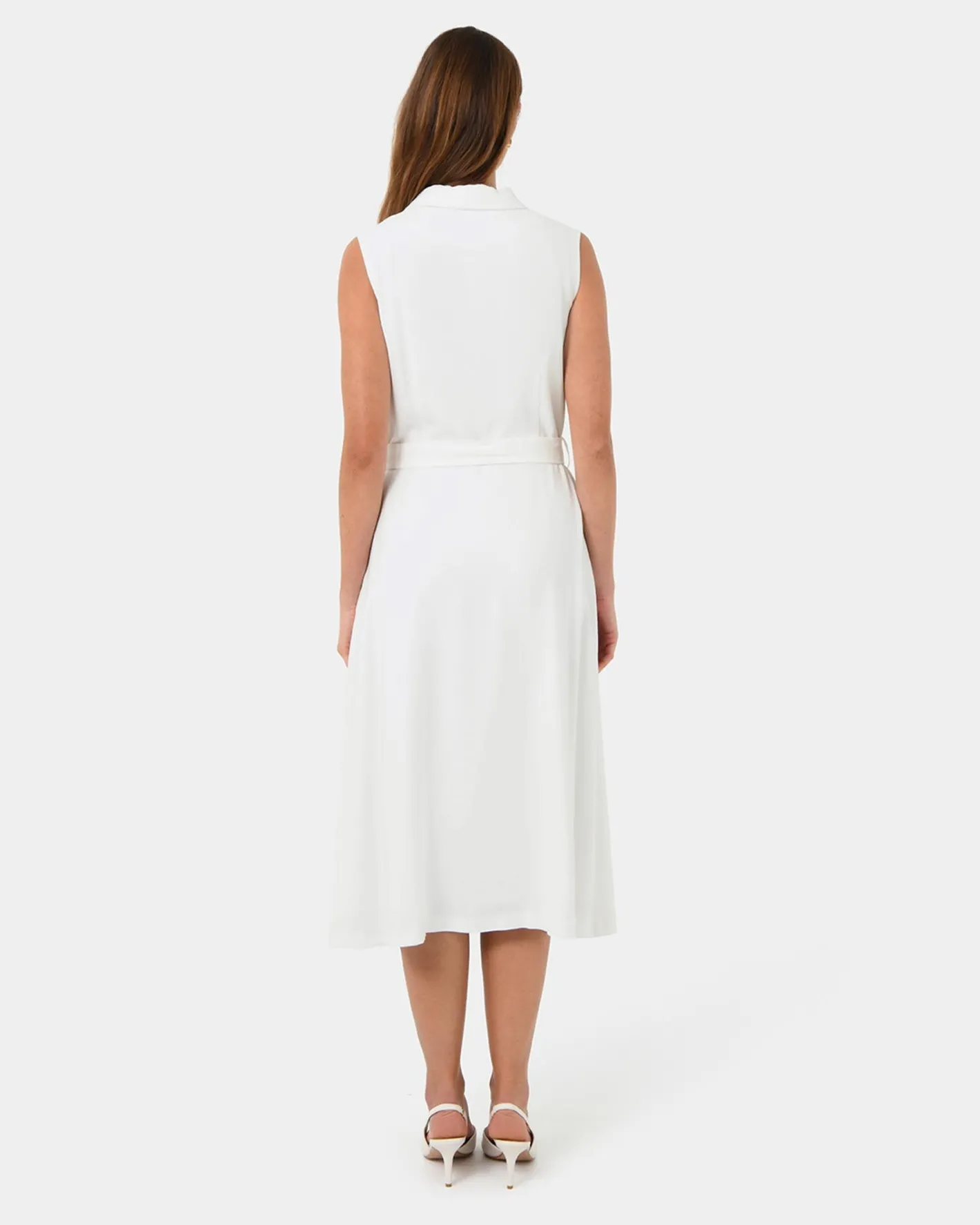 Forcast Goulbury Midi Dress Ivory Hot
