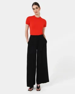 Forcast Goulbury Wide Leg Pants Black Hot