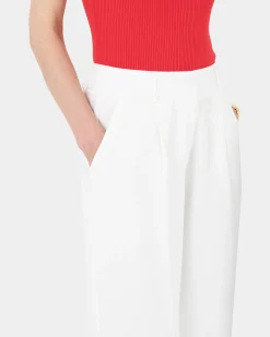 Forcast Goulbury Wide Leg Pants Ivory Clearance