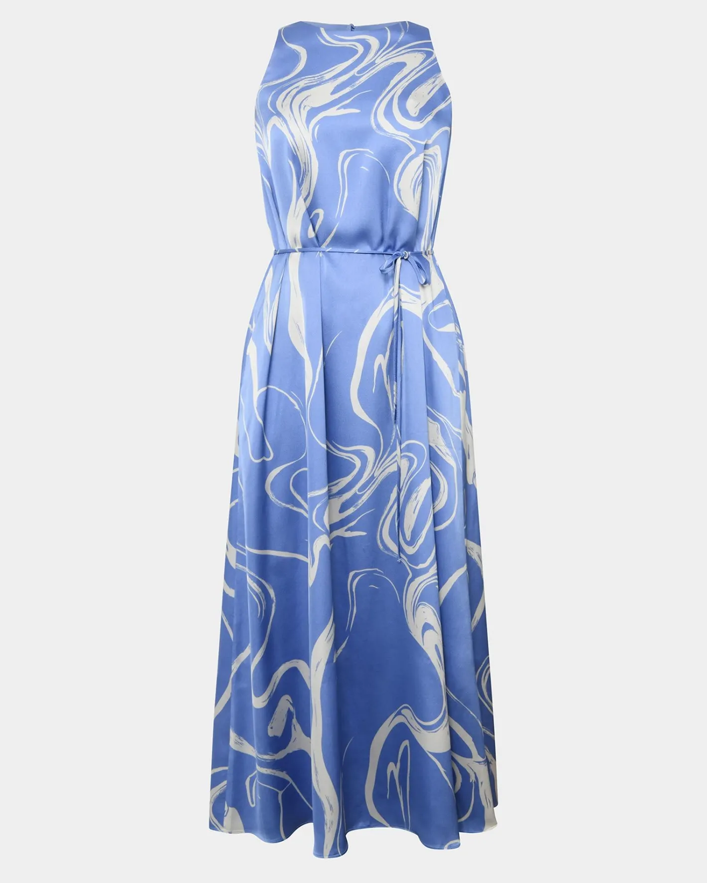 Forcast Gretchen Printed Midi Dress Blue Swirl Discount