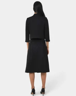 Forcast Harriet Jacquard Crop Jacket Black Hot