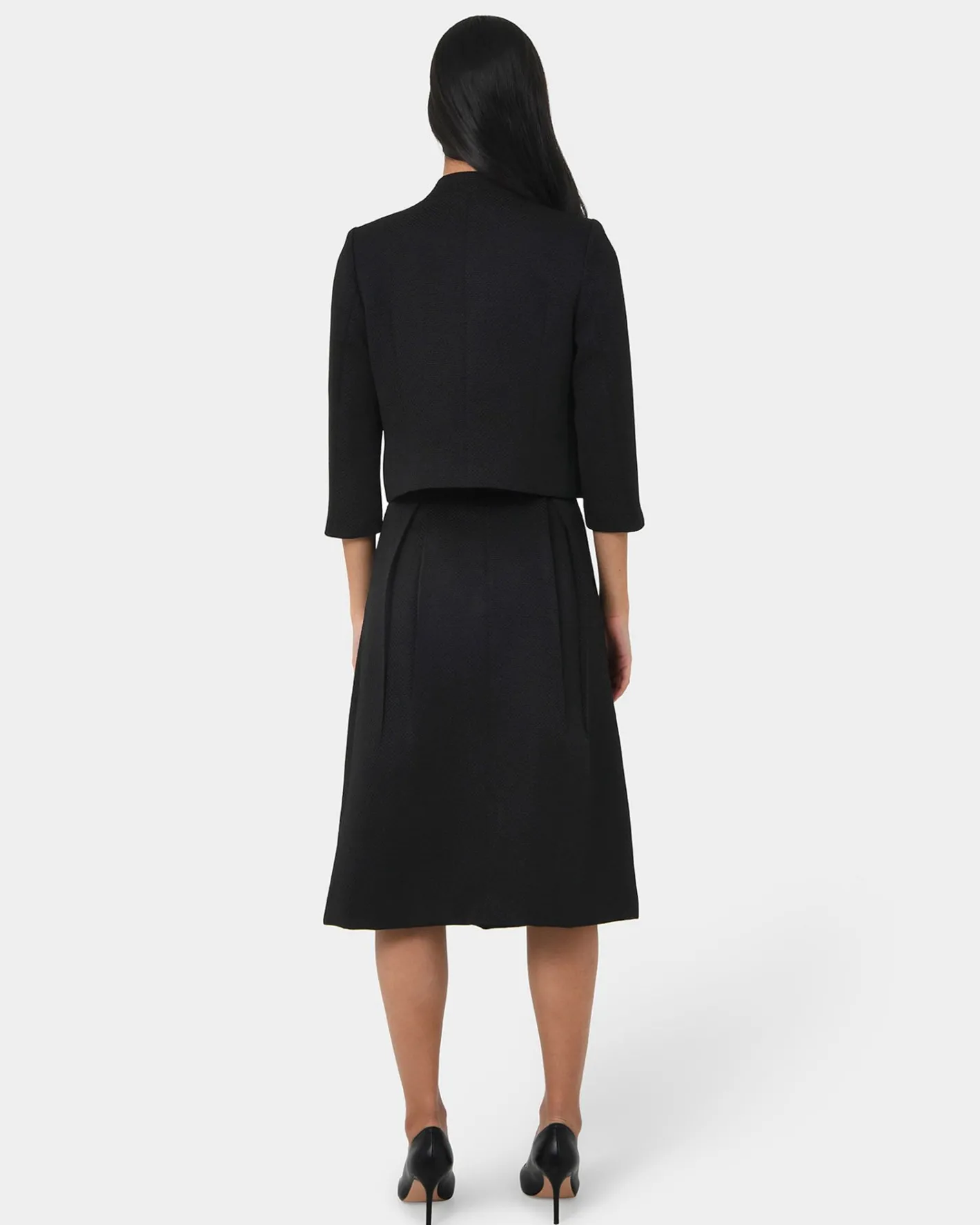 Forcast Harriet Jacquard Crop Jacket Black Hot