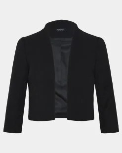 Forcast Harriet Jacquard Crop Jacket Black Hot