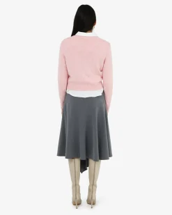 Forcast Hayes Wool Blend Jumper Pastel Pink Clearance