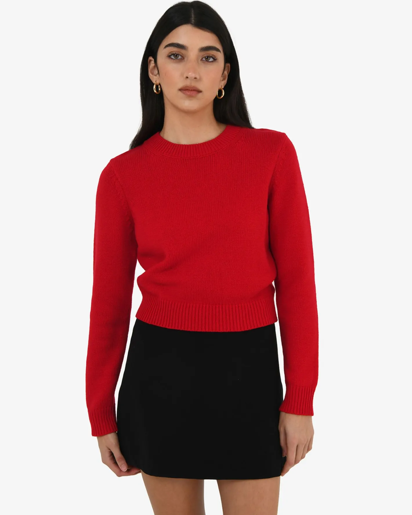 Forcast Hayes Wool Blend Jumper Red Clearance
