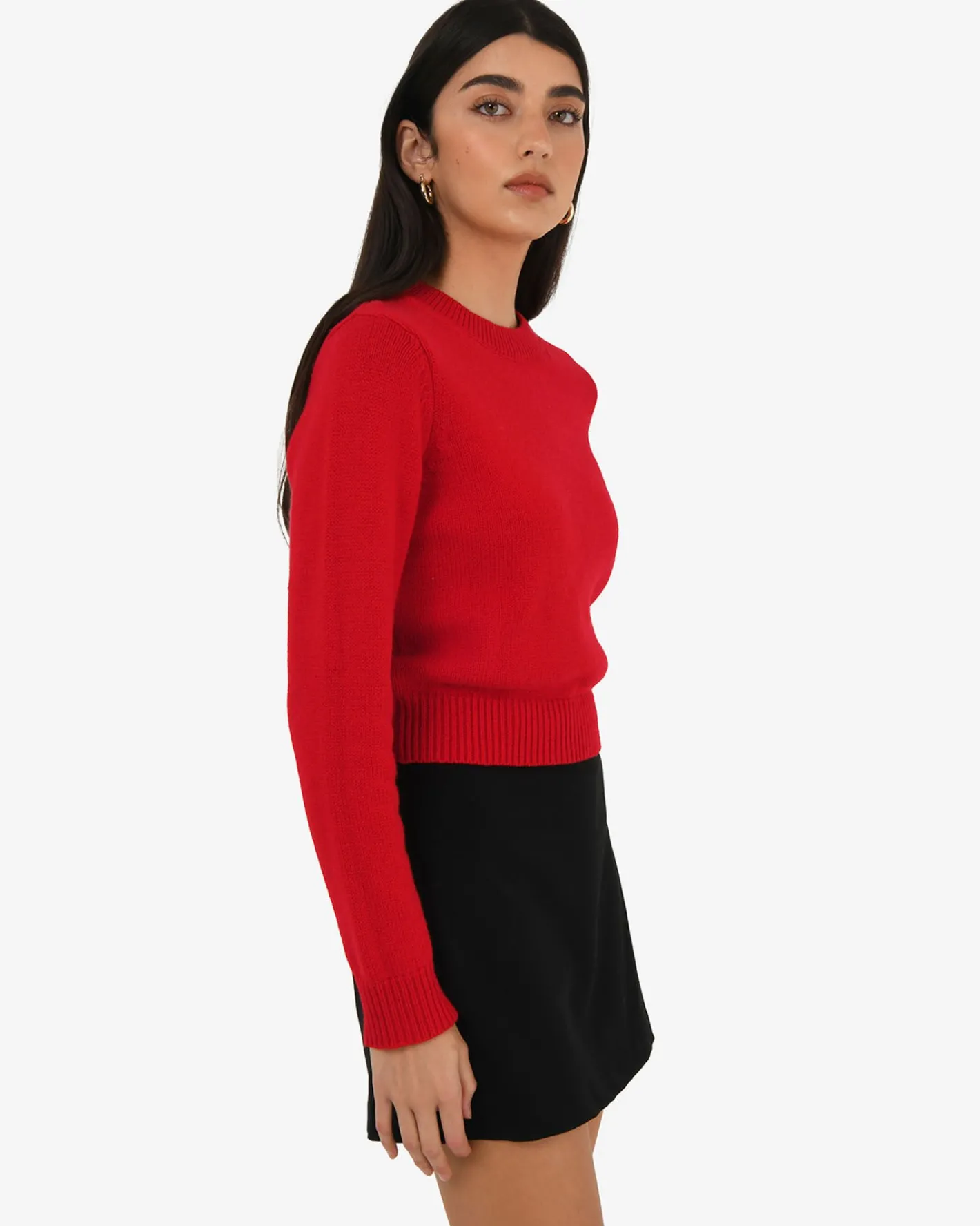 Forcast Hayes Wool Blend Jumper Red Clearance
