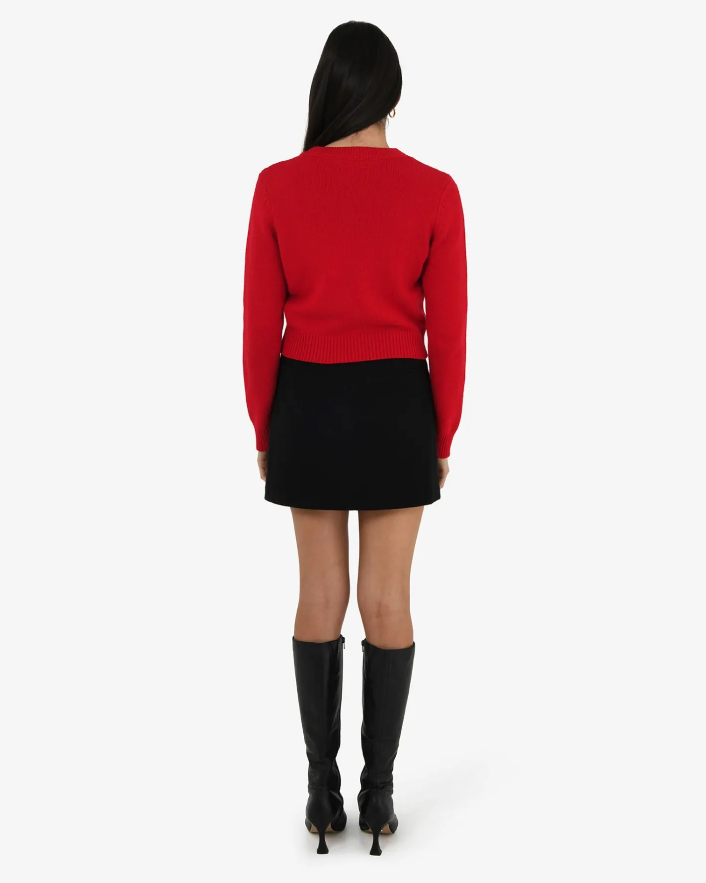Forcast Hayes Wool Blend Jumper Red Clearance
