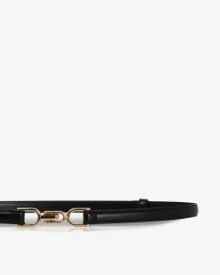 Forcast Hennessy Leather Adjustable Belt Black Clearance