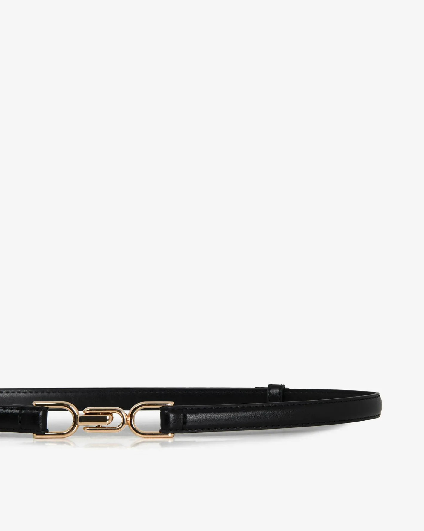 Forcast Hennessy Leather Adjustable Belt Black Clearance