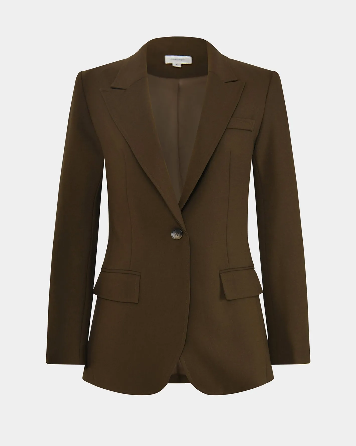 Forcast Hunter Single Breasted Blazer Gold Khaki