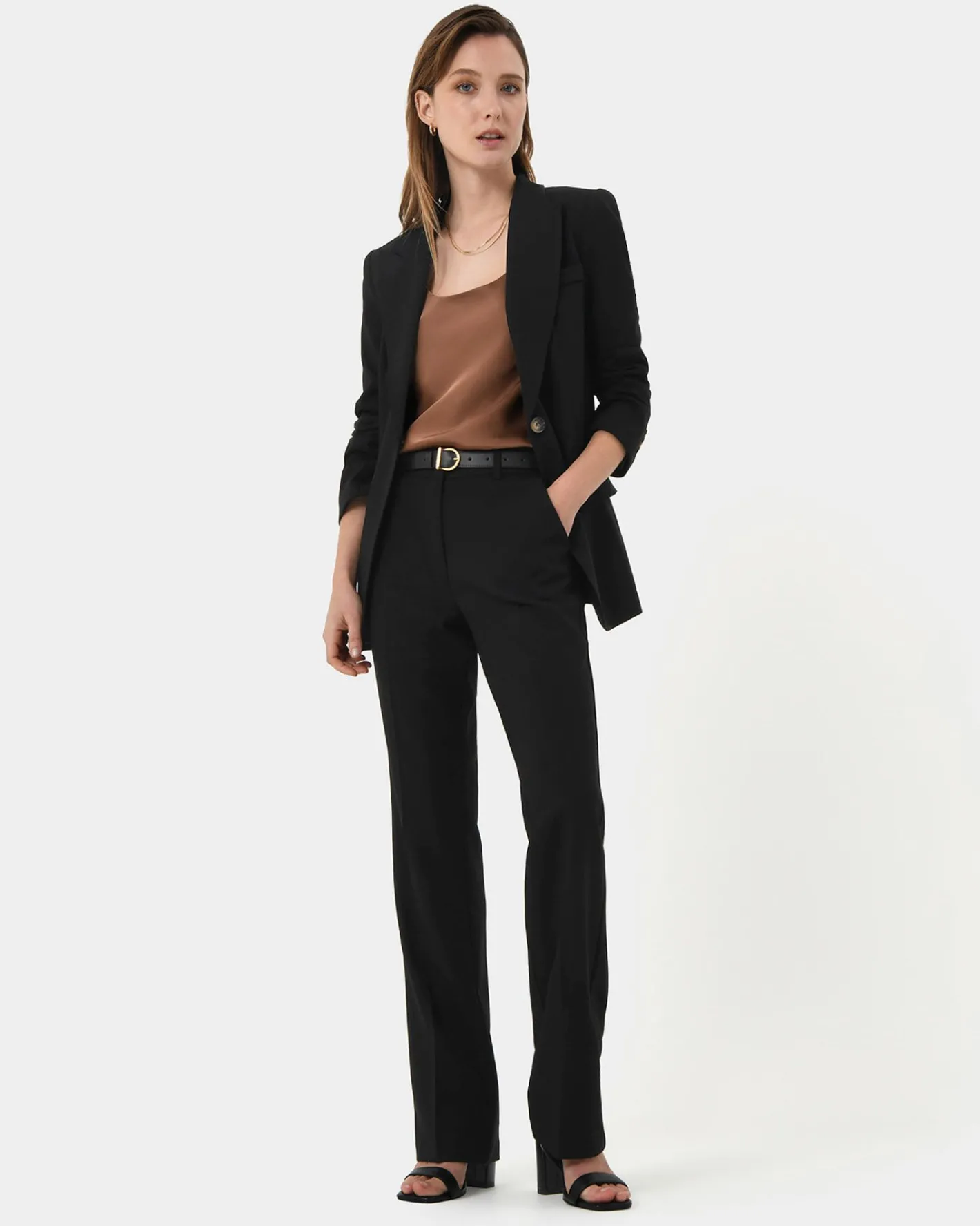 Forcast Hunter Single Breasted Blazer Black Outlet