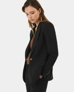 Forcast Hunter Single Breasted Blazer Black Outlet