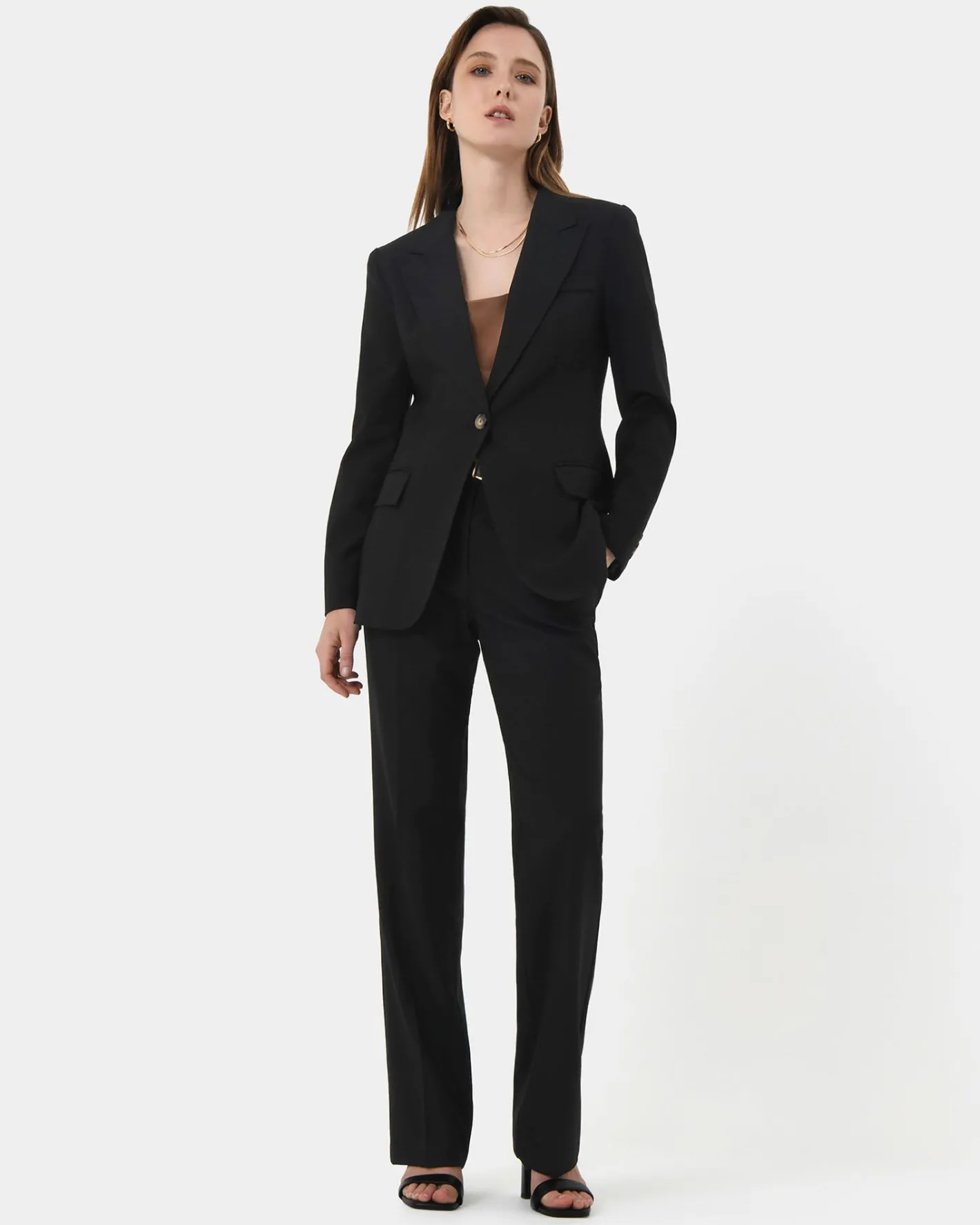 Forcast Hunter Single Breasted Blazer Black Outlet
