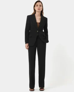 Forcast Hunter Single Breasted Blazer Black Outlet