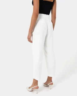 Forcast Indigo Elastic Waist Pant White Hot