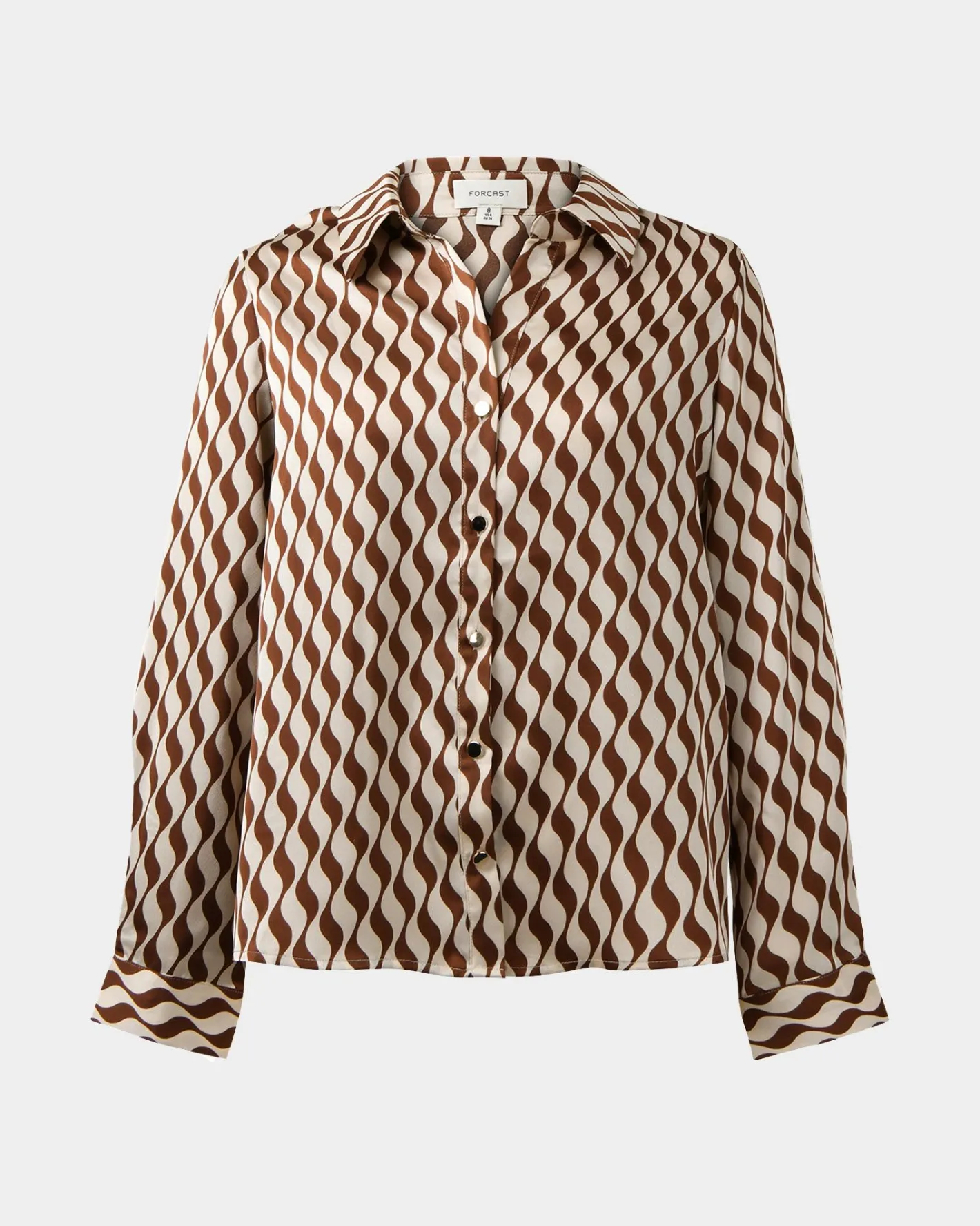 Forcast Inka Print Relaxed Shirt Brown Illusion