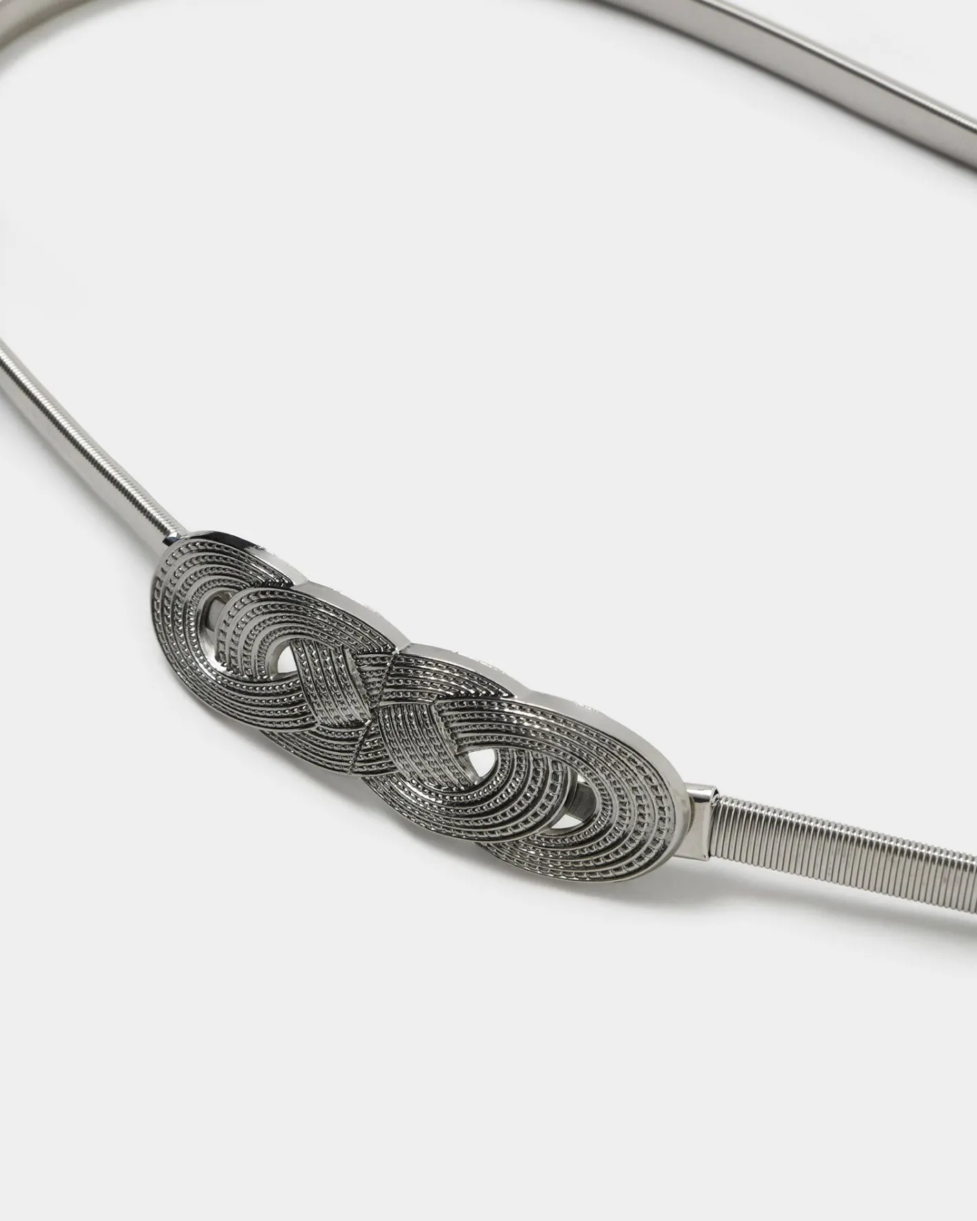 Forcast Ishika Stretch Metal Belt Silver