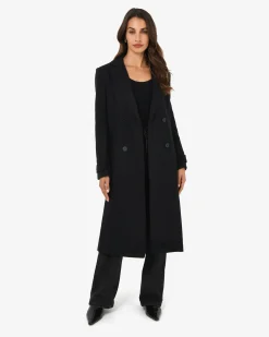 Forcast Jacquie Double Breasted Coat Black Hot