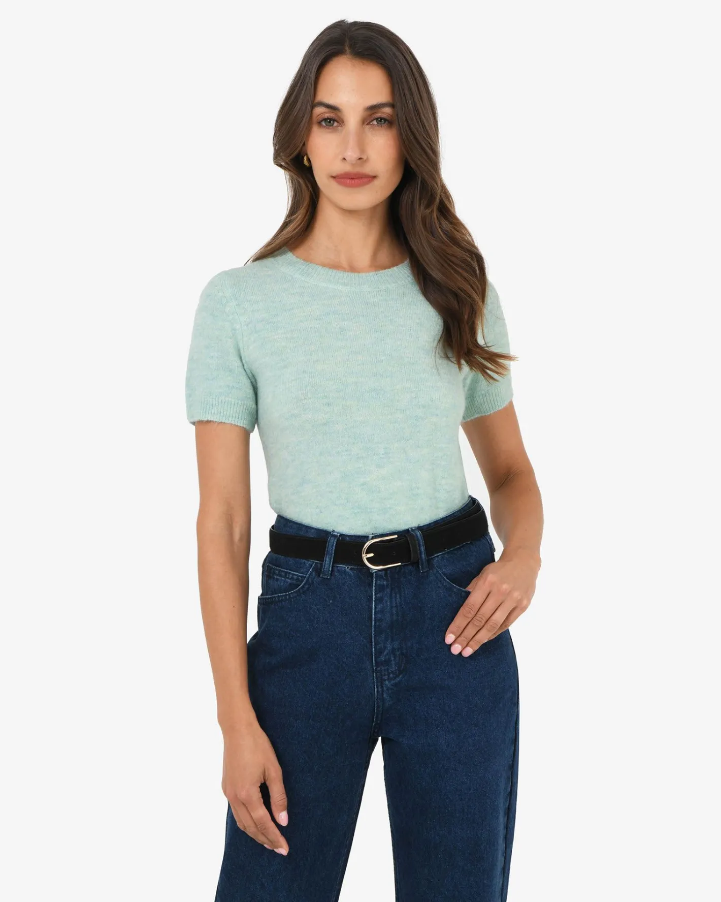 Forcast Jaira Wool Blend Knit Spearmint Clearance