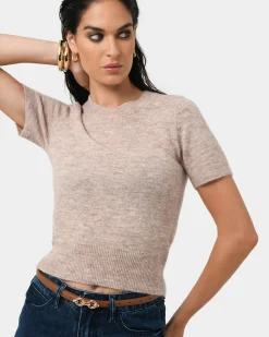 Forcast Jaira Wool Blend Knit Beige