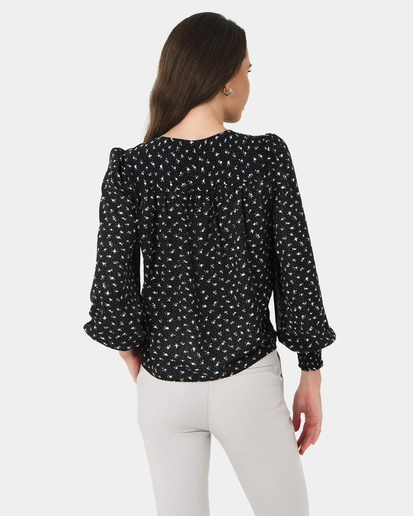 Forcast Jana Round Neck Blouse Floral Multi Best