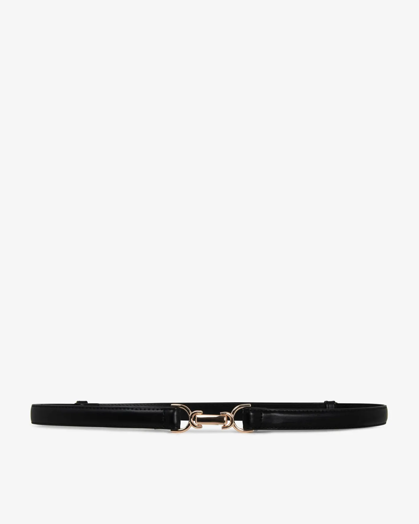 Forcast Janie Adjustable Leather Belt Black