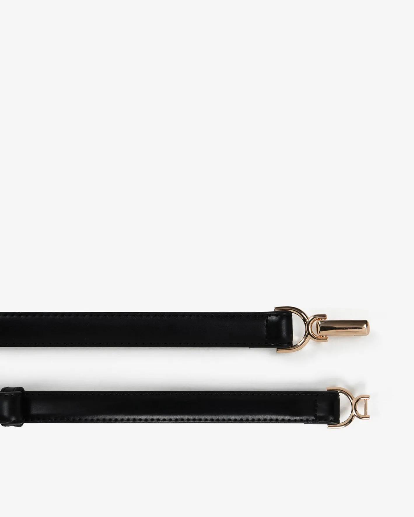 Forcast Janie Adjustable Leather Belt Black