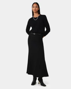 Forcast Janna Cable Jumper Black Discount