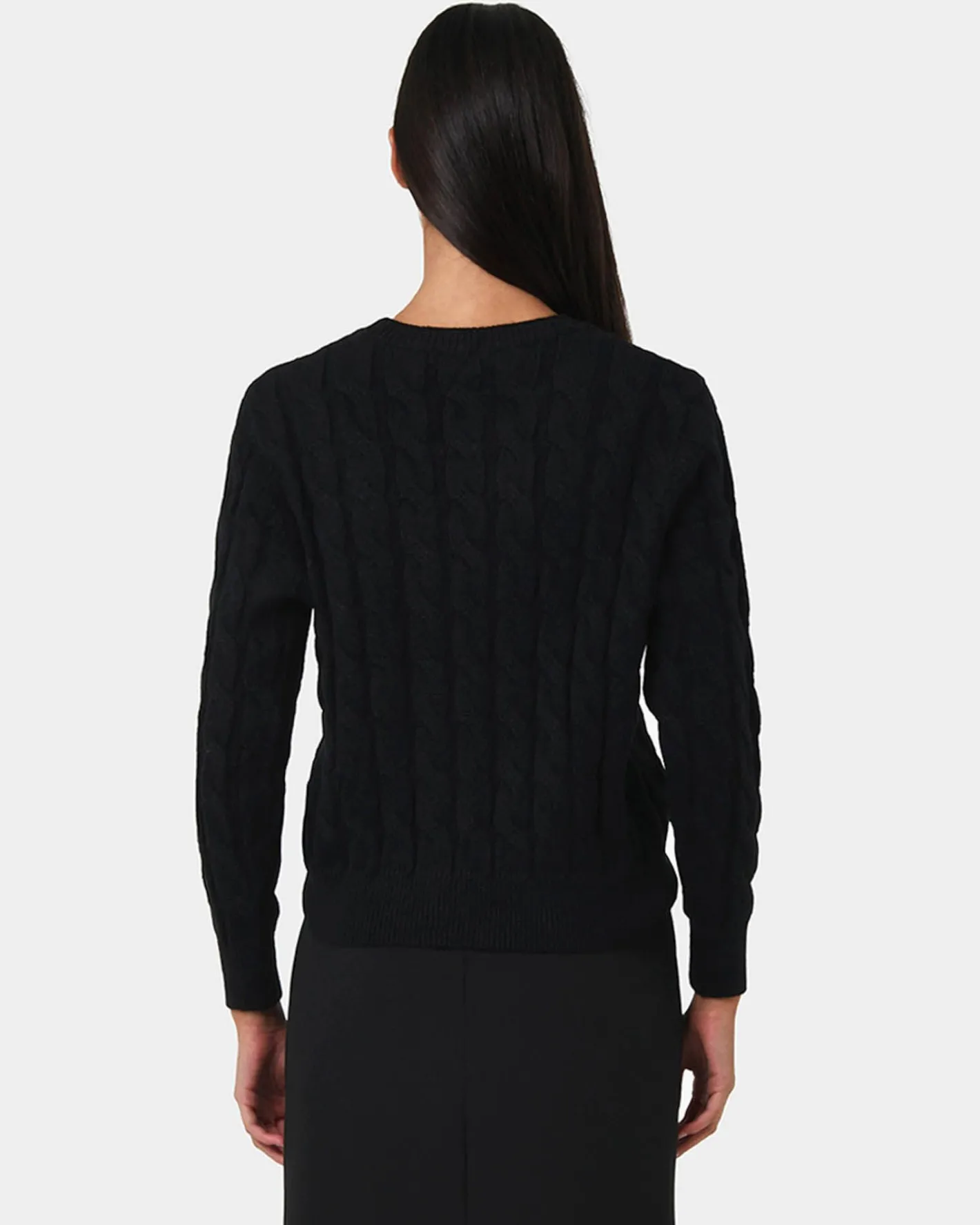 Forcast Janna Cable Jumper Black Discount