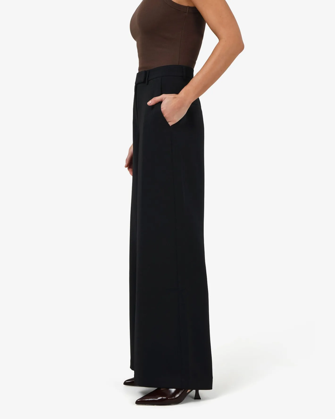 Forcast Jemima Wide Leg Pants Black