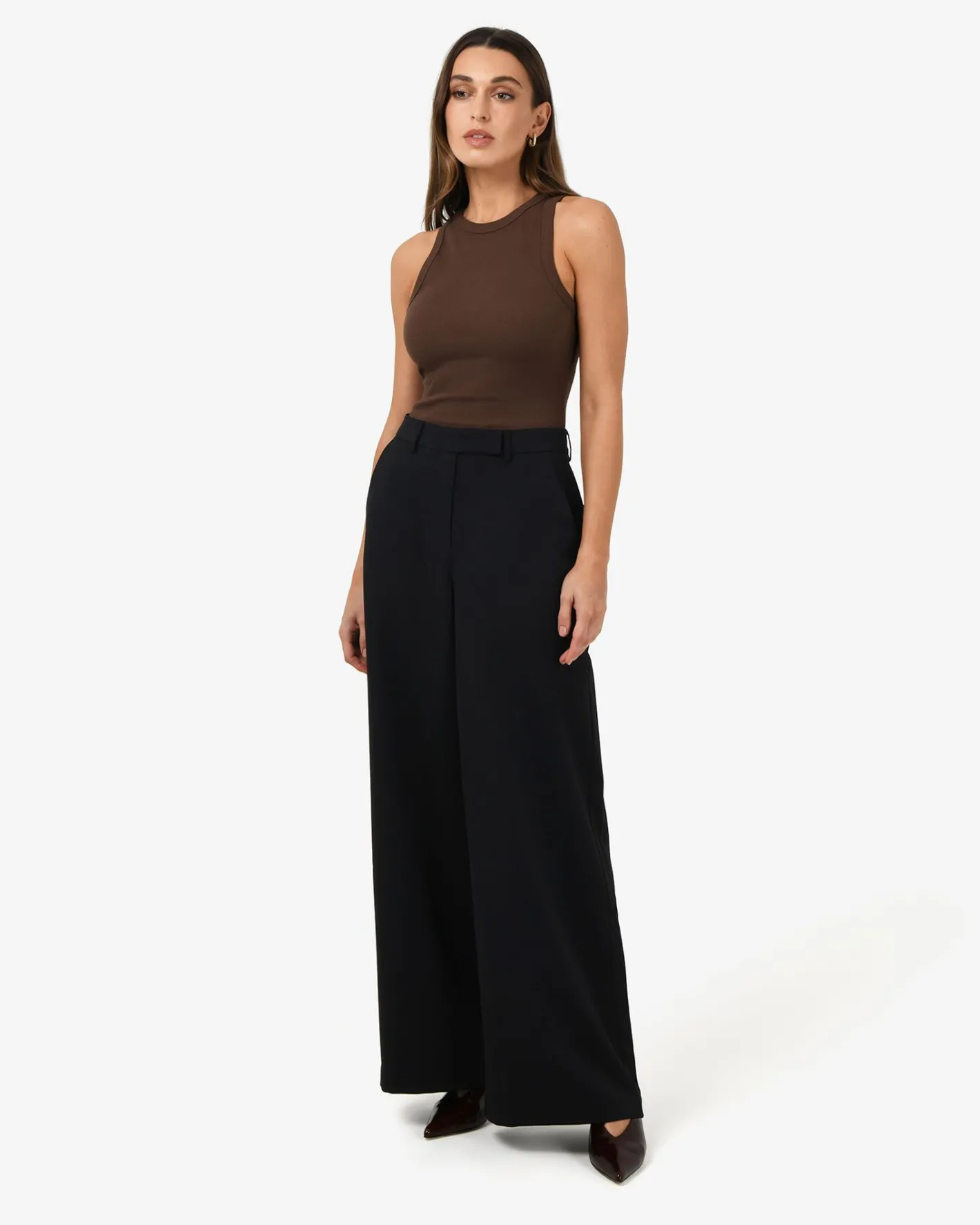 Forcast Jemima Wide Leg Pants Black