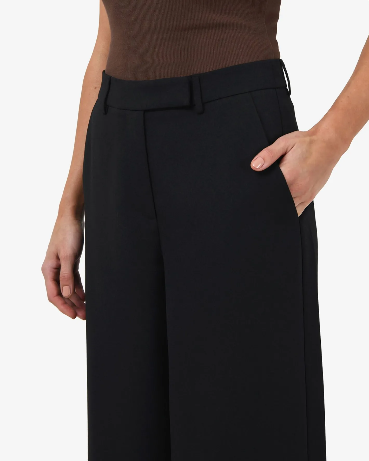 Forcast Jemima Wide Leg Pants Black