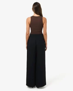 Forcast Jemima Wide Leg Pants Black