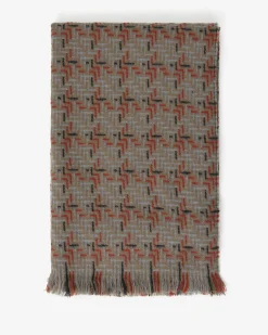 Forcast Jemma Woven Scarf S05 Red Basket Weave New