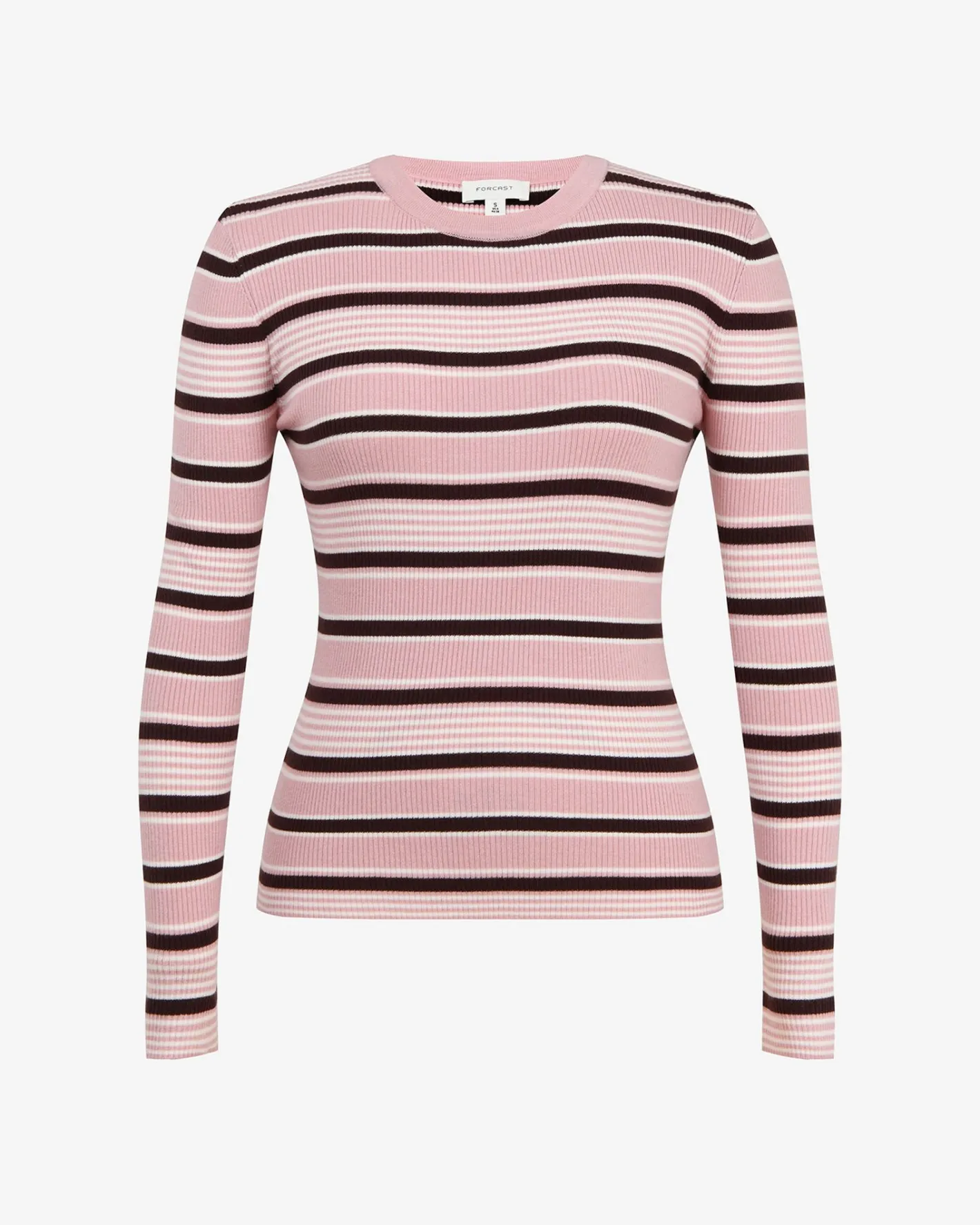 Forcast Jenny Wool Blend Knit Pink Stripe Sale
