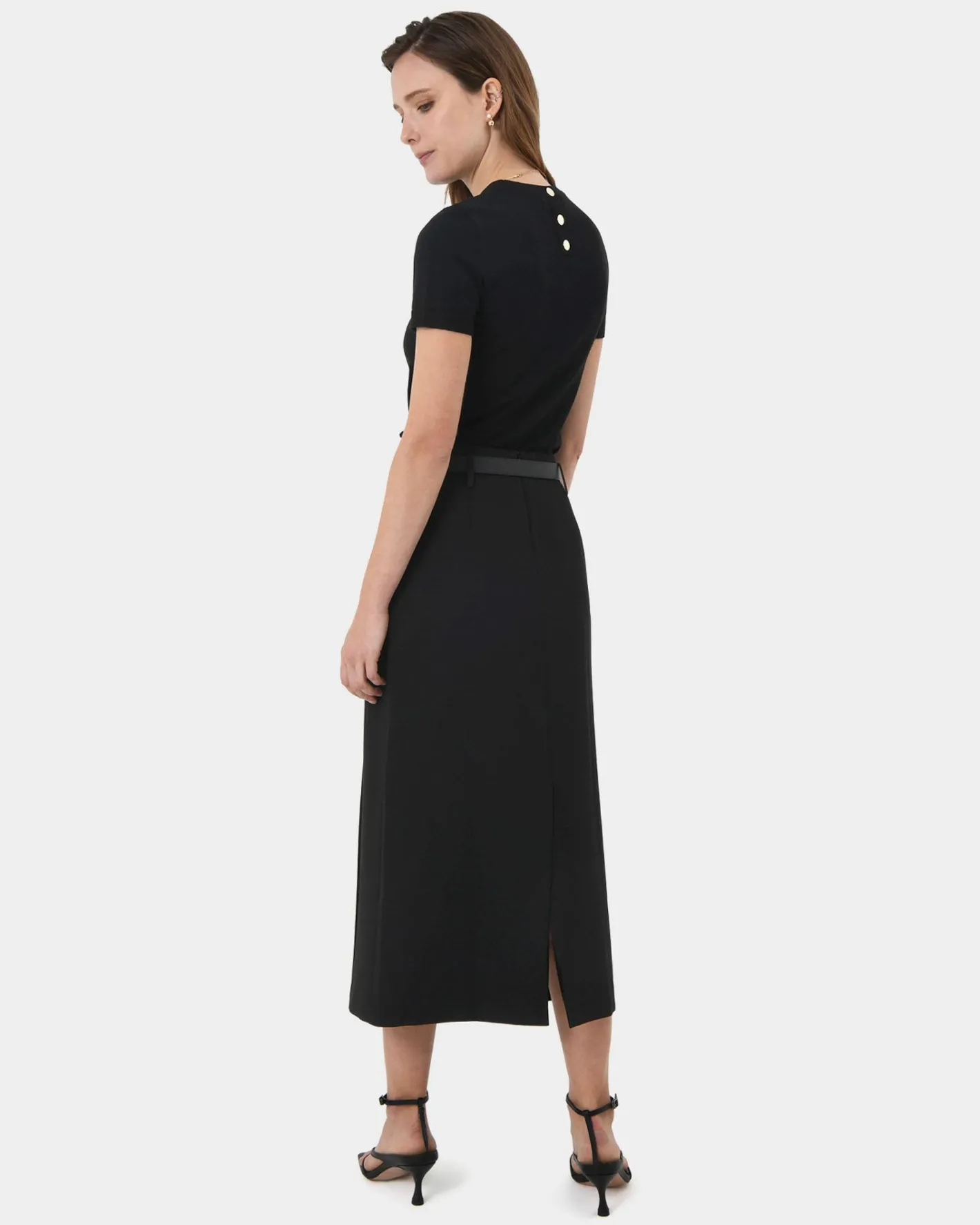 Forcast Joelle Column Skirt Black Sale
