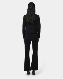Forcast Jordy Flared Knit Pants Black
