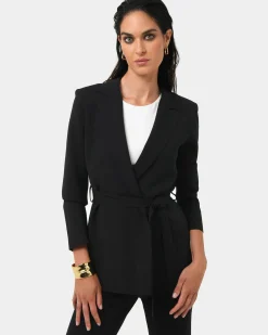 Forcast Jordy Knit Blazer Black Discount