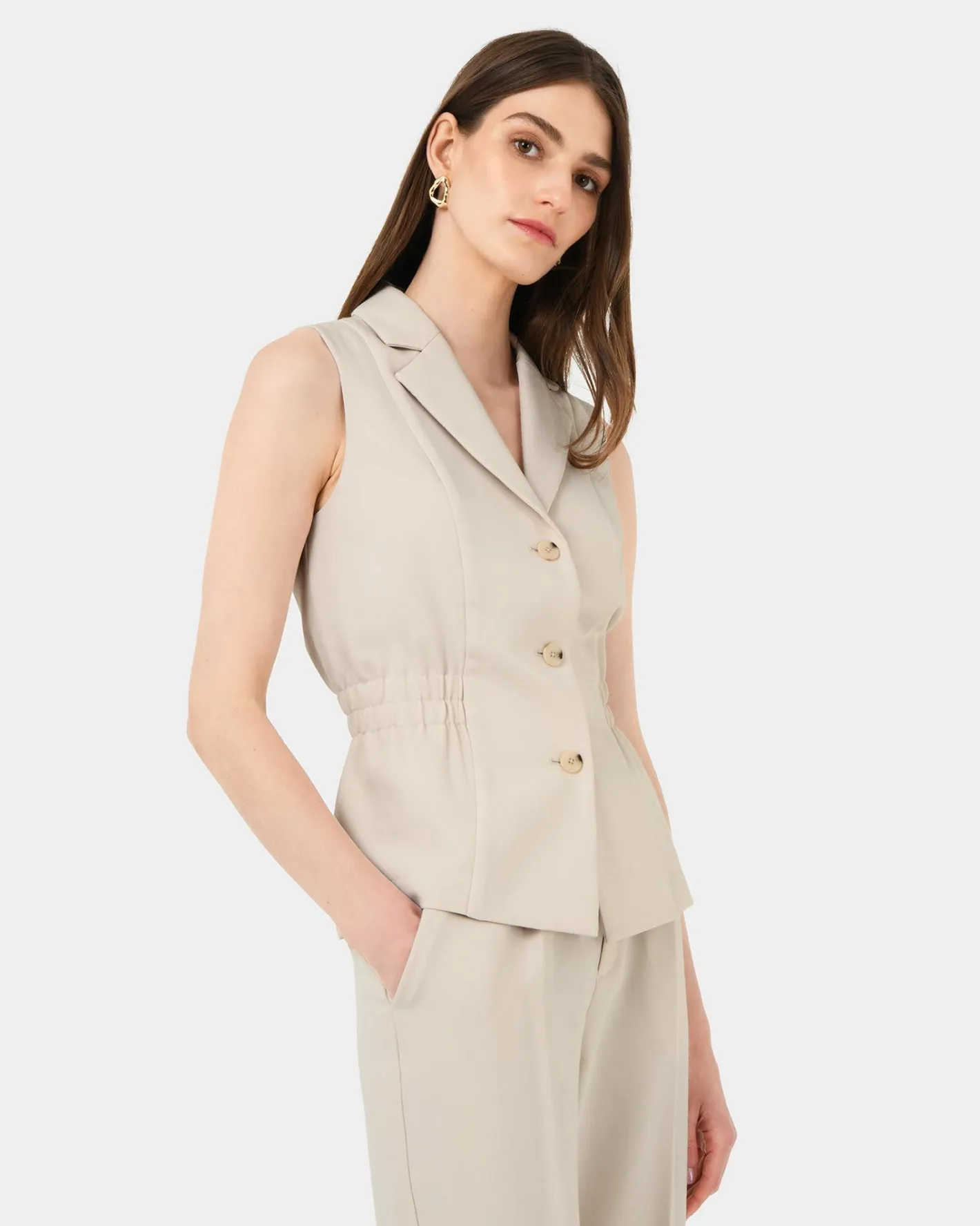 Forcast Jordy Longline Vest Bone Sale