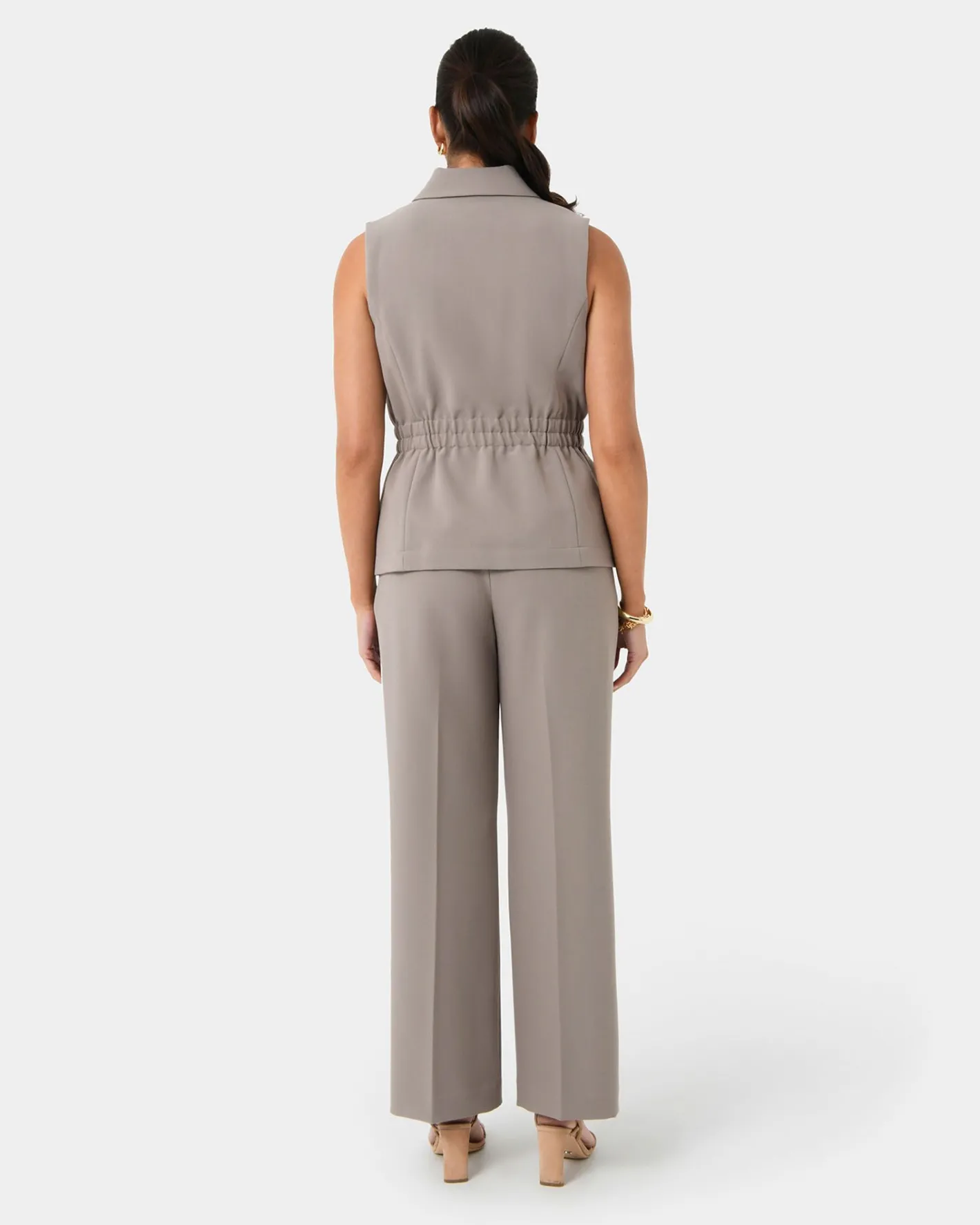 Forcast Jordy Relax Pants Stone Discount