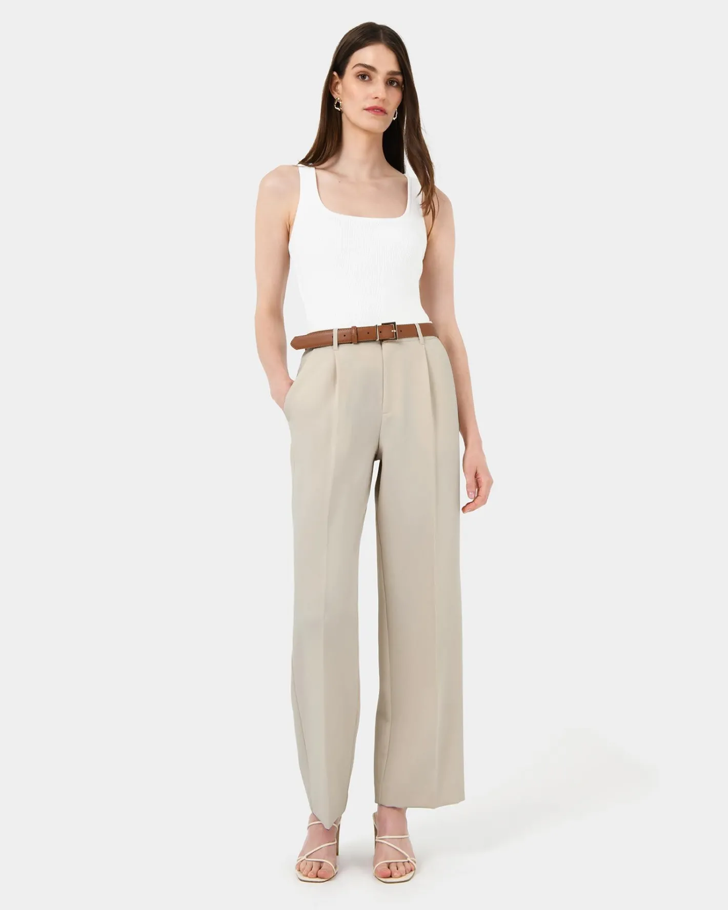 Forcast Jordy Relax Pants Bone Outlet