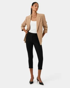 Forcast Josie 2 Cropped Notch Pants Black Sale