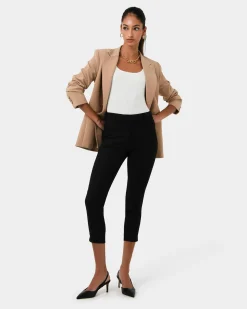 Forcast Josie 2 Cropped Notch Pants Black Sale