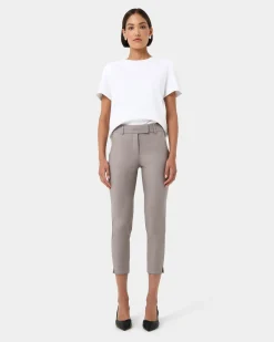 Forcast Josie 2 Cropped Notch Pants Stone Clearance