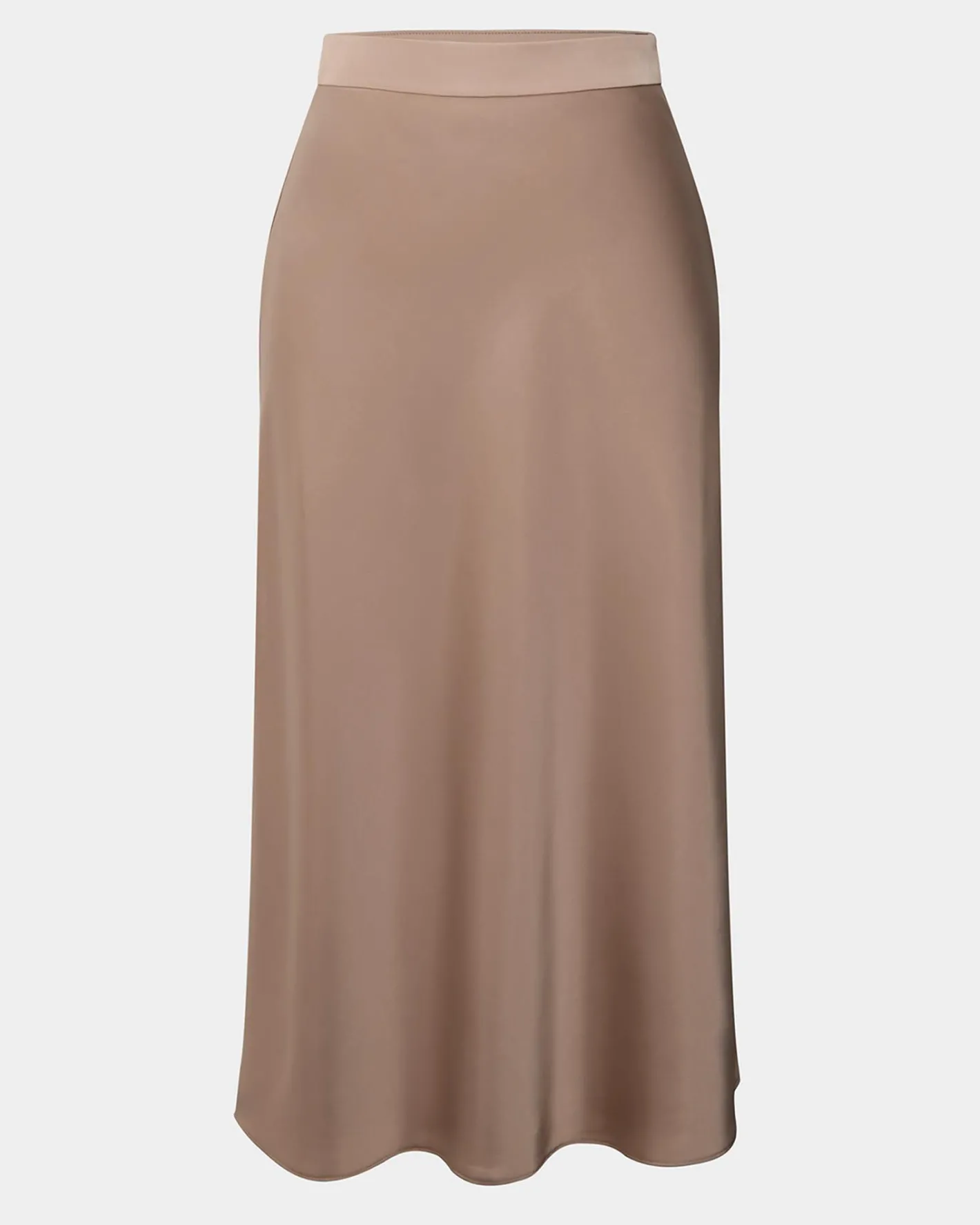 Forcast Joy Satin Midi Skirt Warm Taupe Best
