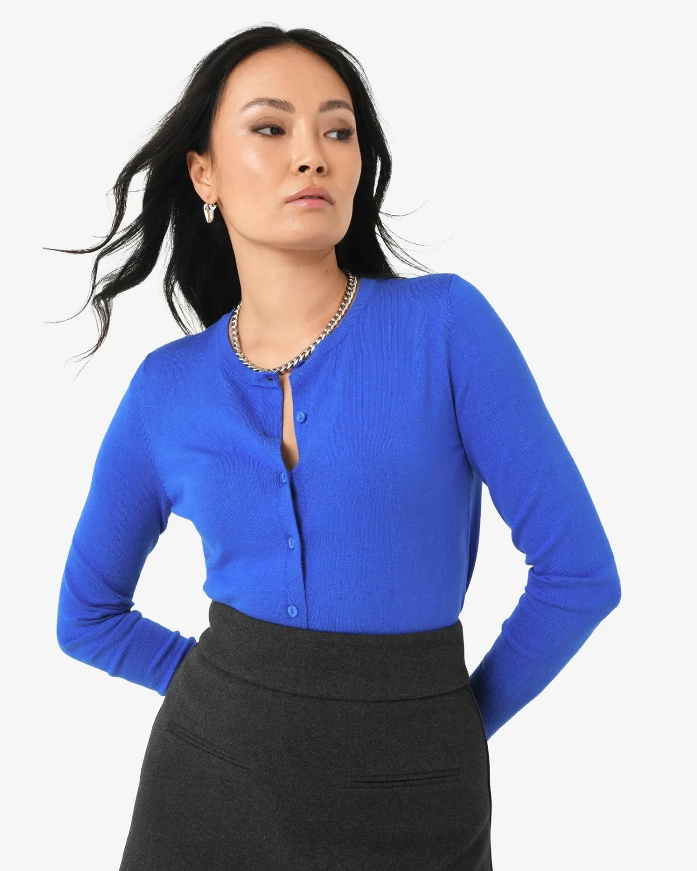 Forcast Joyce Knit Cardigan Cobalt Best