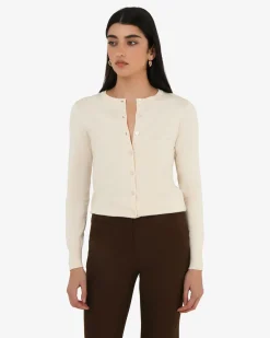 Forcast Joyce Knit Cardigan Buttercream Outlet